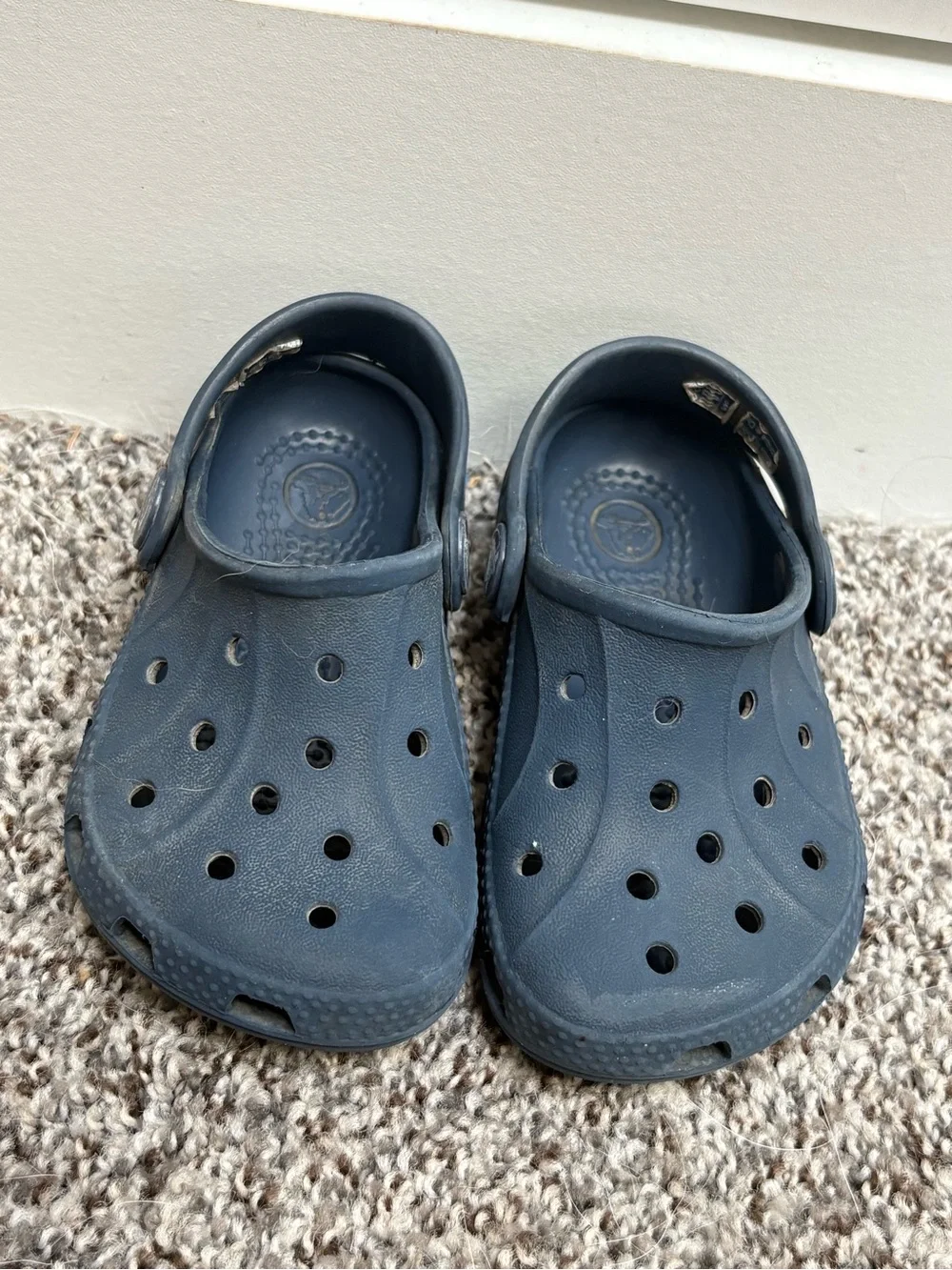 CROCS Waterproof Slip On Toddler Navy Blue Classic Clog Size 4.5c